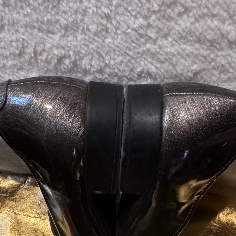 Anne Klein Shiny Black Loafers for Women - Picture 7 of 11